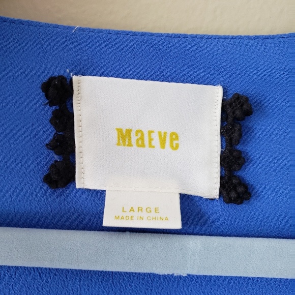 Anthropologie Maeve blue fitted shirt dress - Picture 2 of 5